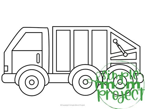 printable trash truck template simple mom project