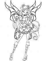 Winx Pages Coloring Flora Club Girls Recommended sketch template