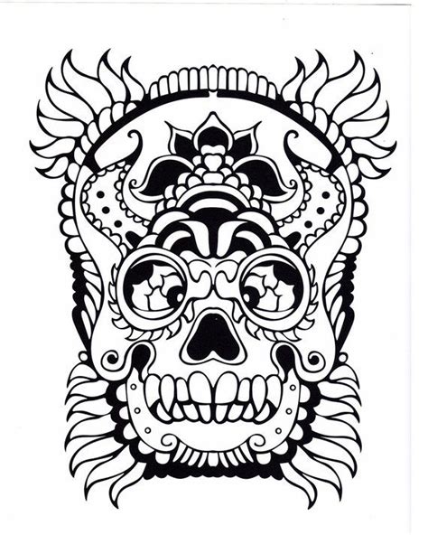 skull coloring pages printable digital    etsy skull