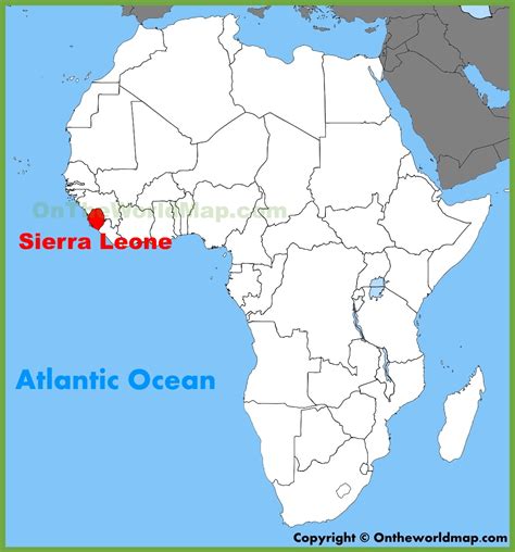 sierra leone location   africa map ontheworldmapcom