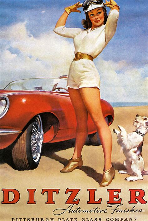 18 pin up girls with cars vintage napa ads and pinup art