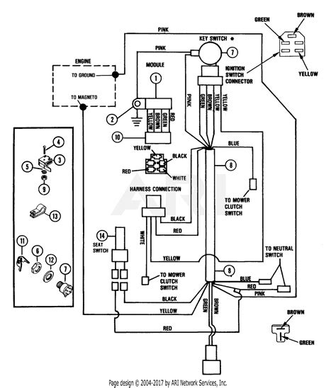 lawn tractor starter switch wiring diagram  airport