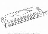 Organ Mouth Draw Drawing Harmonica Musical Instruments Step Drawings Learn Paintingvalley Tutorials Drawingtutorials101 sketch template