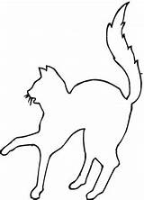 Cat Outline Clipart Printable Halloween Coloring Scared Clipartbest Line Super Jpeg Cliparts sketch template