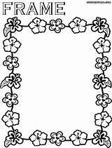 Frame Coloring Pages Print Sheet Flowers sketch template