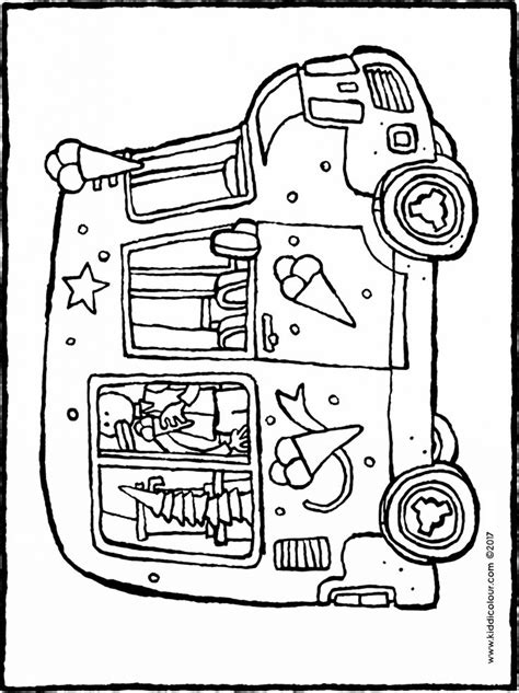 add   text kiddicolour ice cream van truck coloring pages