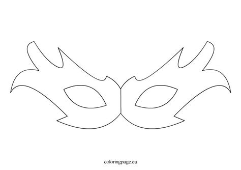 carnival mask coloring page