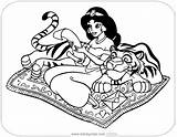 Rajah Jasmine Coloring Pages Aladdin Disneyclips Genie Printable sketch template