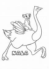 Coloring Pages Lion King Nala Ostrich Disney Printable Kids Getcolorings Color Print sketch template
