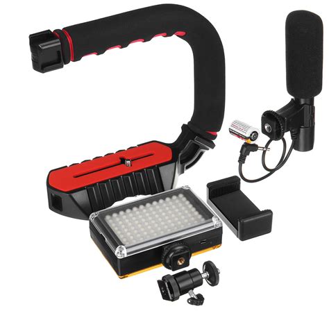 pcs  shape grip stabilizer handle grip kit accessory mount  camera triple shoe camcorder