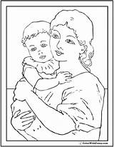 Coloring Mothers Mother Pages Printable Gentle Child Mom Color Sheets Print Colorwithfuzzy sketch template