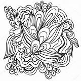 Pages Coloring Doodle Nature Tattoo Drawn Hand Ornamental Adults Stock Artistic Ethnic Illustration Seamless Drawing Decorative Vector Patterned Floral Frame sketch template