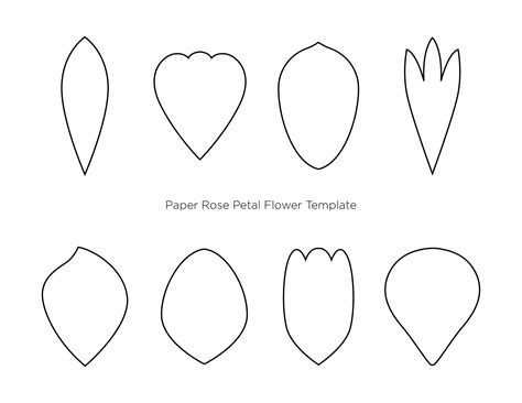 printable flower petal template pattern