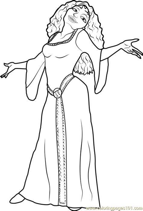 mother gothel coloring page  tangled coloring pages