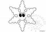 Snowflake Cartoon Cliparts Clipart Coloring Library sketch template