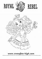 Coloring Ever After Raven High Queen Pages Apple Hatter Madeline Colouring Printable Color Para Kids Print Colorear Rebel Disney Everafter sketch template