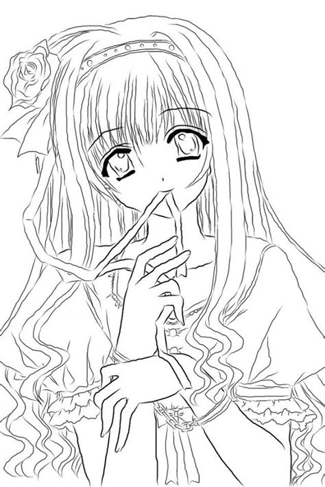 sad anime girldgd colouring pages coloring home