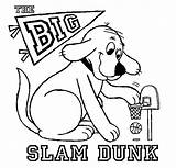 Dunk Slam Clifford sketch template