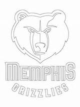 Memphis Grizzlies Logo Coloring Pages Printable Nba Color Supercoloring Categories sketch template