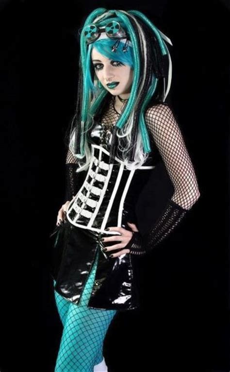 cyberpunk inspired fashion cyber goth to punk pinterest cybergoth love the and blue