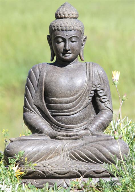 sold stone meditating buddha garden statue  ls hindu gods