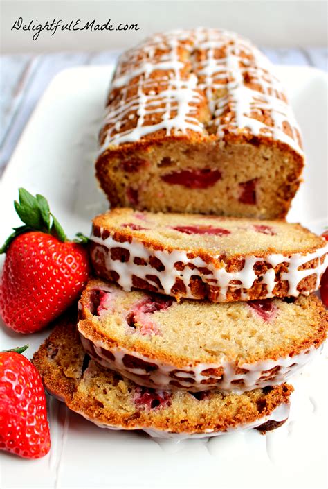 strawberry vanilla quick bread delightful