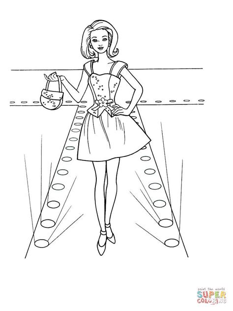fashion show coloring page  printable coloring pages