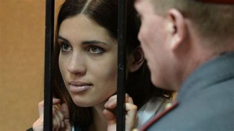 pussy riot band member tolokonnikova denied parole bbc news