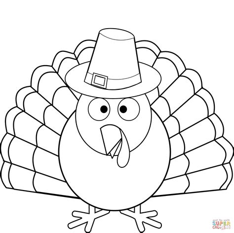 easy turkey coloring pages perfect  kids   ages