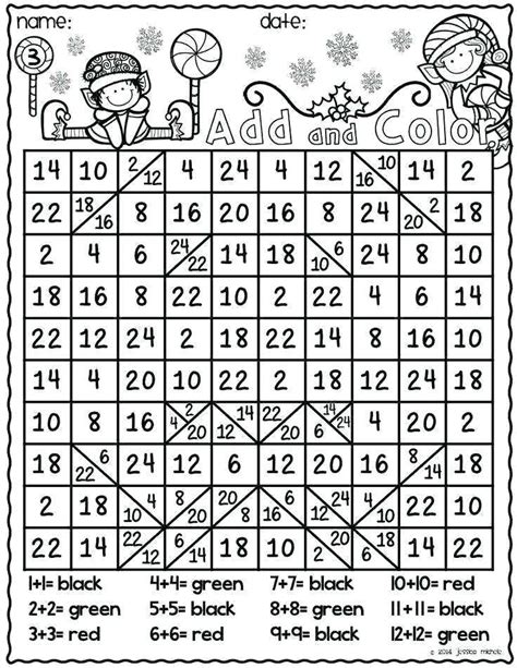 christmas math coloring pages worksheets printable unique sheets