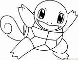 Squirtle Coloringpages101 Carapuce Pokémon sketch template