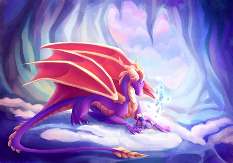 let me teach you magic spyro and his daughter hd wallpaper background image 3500x2448 id