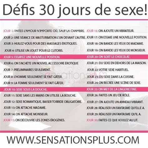 défis 30 jours de sexe sexchallenge 2014 2015 ♡ défi 30 jours défis et 30 jours