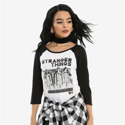 Stranger Things 84 Photo Girls Raglan T Shirt