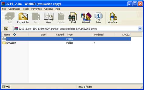 opening  iso file  winrar