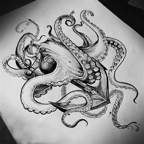 pin  roman sidyakin  art sketch tattoo design octopus tattoo
