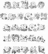 Alphabet Coloring Pages Lettering Alphabets Letters Colorthealphabet Hand Fonts Choose Board Visit Color Kindergarten sketch template