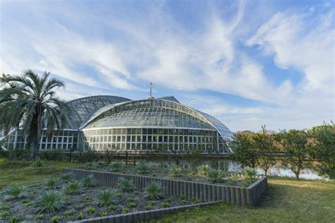 beautiful greenhouse  kyoto botanical garden stock image image  color orange