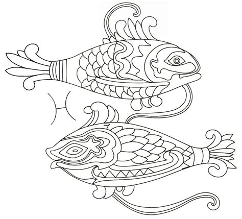 pisces coloring pages  getcoloringscom  printable colorings