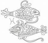Pisces Printable sketch template