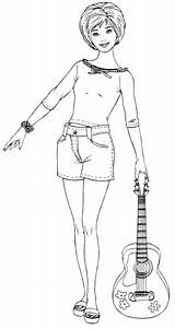 Barbie Guitar Coloring Pages However Often Sheet sketch template