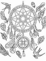 Dream Coloring Pages Catcher Adults Printable Adult sketch template
