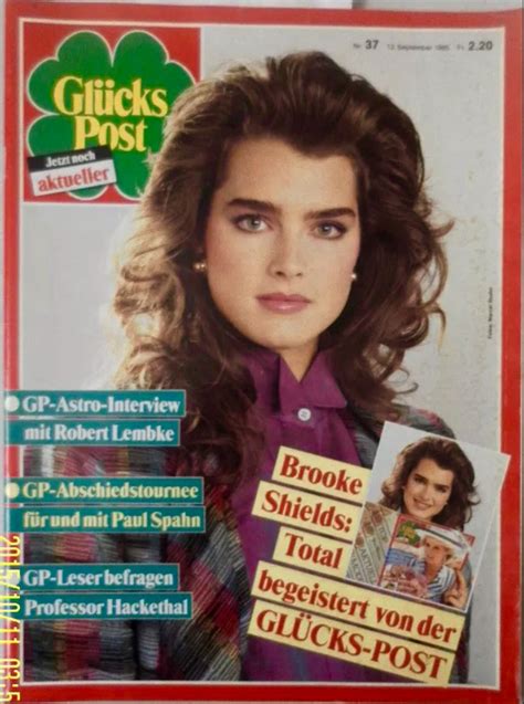 Brooke Shields Covers Glucks Post Magazine Germany September 1985