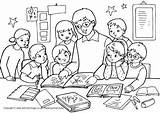 Coloring Classroom Pages Teacher Getdrawings Getcolorings sketch template