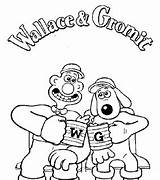 Wallace Coloring Gromit Pages Colouring Cartoon Source sketch template