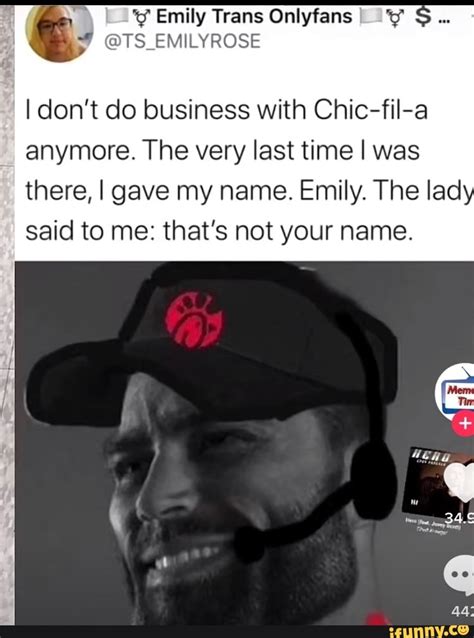 emily trans onlyfans ts rrose  dont  business  chic fil
