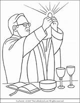 Coloring Priest Catholic Getcolorings Mass Color sketch template