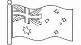 Flag Australia Easy Draw sketch template