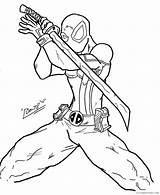 Coloring4free Deadpool Coloring Pages Sword Related Posts sketch template