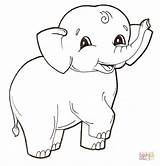 Coloring Elephant Baby Pages Cute Drawing Cartoon Elephants Printable Outline Preschoolers Supercoloring Calf Color Print Sheets Getdrawings Colouring Kids Book sketch template